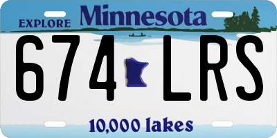MN license plate 674LRS