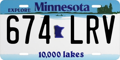 MN license plate 674LRV
