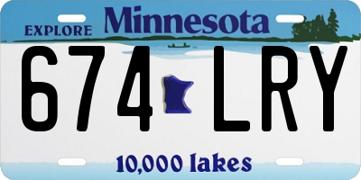 MN license plate 674LRY