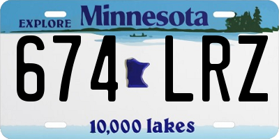 MN license plate 674LRZ
