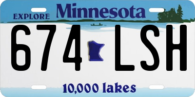 MN license plate 674LSH
