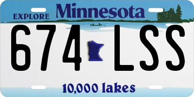 MN license plate 674LSS