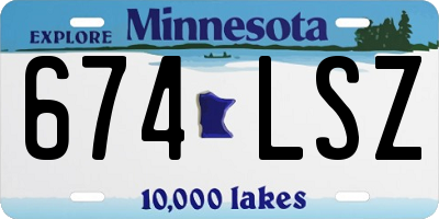MN license plate 674LSZ