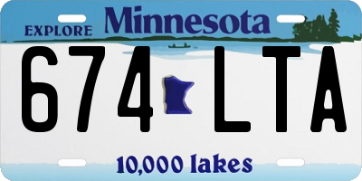 MN license plate 674LTA