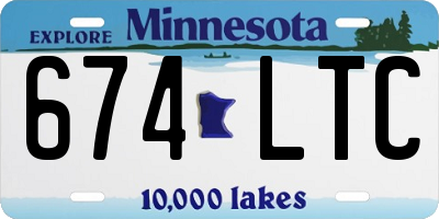 MN license plate 674LTC