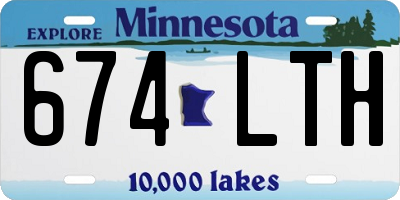 MN license plate 674LTH