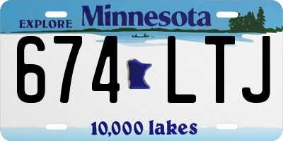 MN license plate 674LTJ