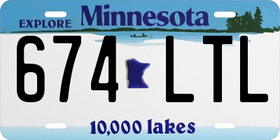 MN license plate 674LTL