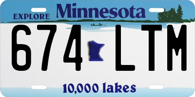 MN license plate 674LTM