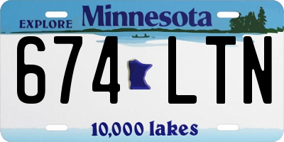 MN license plate 674LTN