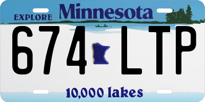 MN license plate 674LTP