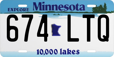 MN license plate 674LTQ