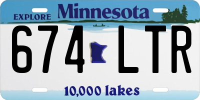 MN license plate 674LTR
