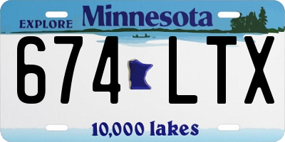 MN license plate 674LTX