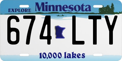 MN license plate 674LTY