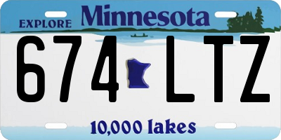 MN license plate 674LTZ