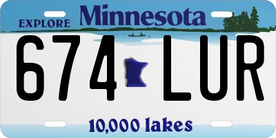MN license plate 674LUR