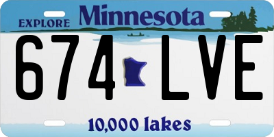 MN license plate 674LVE