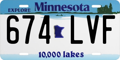 MN license plate 674LVF