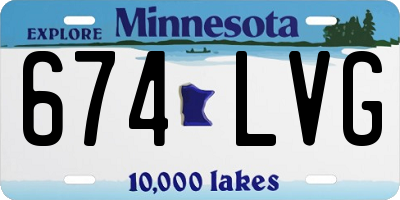 MN license plate 674LVG