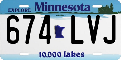 MN license plate 674LVJ
