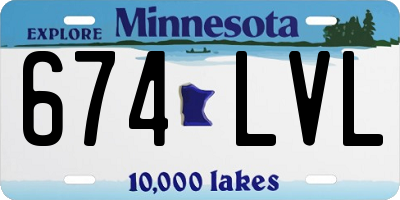 MN license plate 674LVL