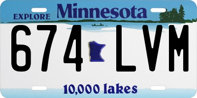 MN license plate 674LVM