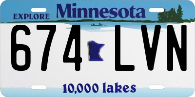 MN license plate 674LVN