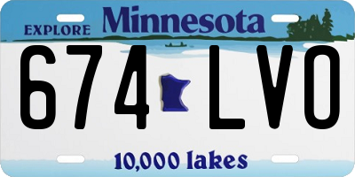 MN license plate 674LVO
