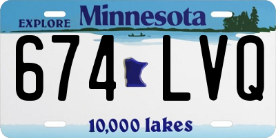MN license plate 674LVQ