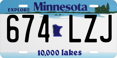 MN license plate 674LZJ