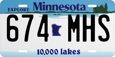 MN license plate 674MHS