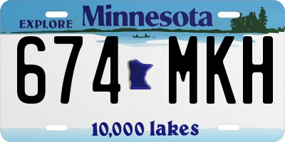 MN license plate 674MKH