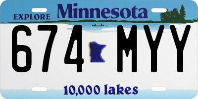 MN license plate 674MYY
