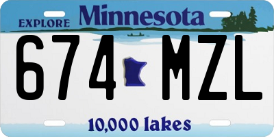 MN license plate 674MZL