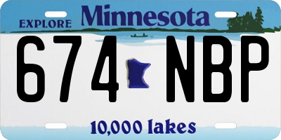 MN license plate 674NBP