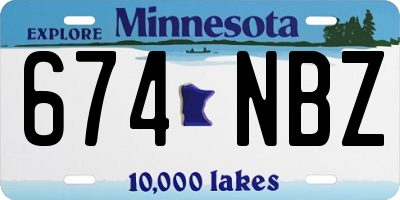 MN license plate 674NBZ