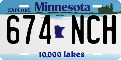 MN license plate 674NCH
