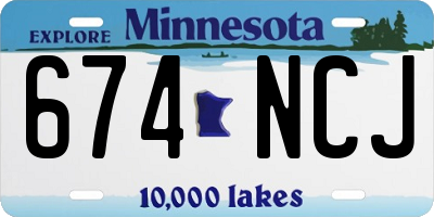MN license plate 674NCJ