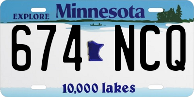 MN license plate 674NCQ