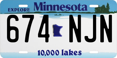 MN license plate 674NJN