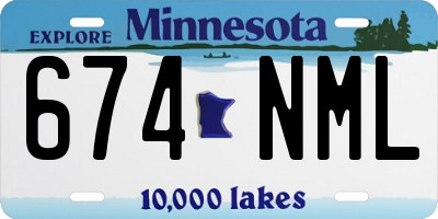 MN license plate 674NML
