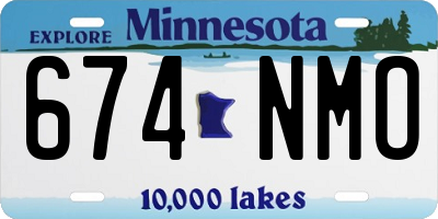 MN license plate 674NMO