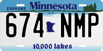 MN license plate 674NMP