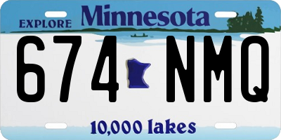 MN license plate 674NMQ