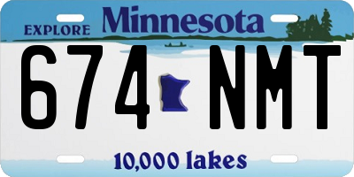 MN license plate 674NMT