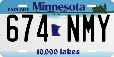 MN license plate 674NMY