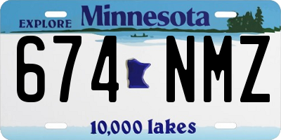 MN license plate 674NMZ
