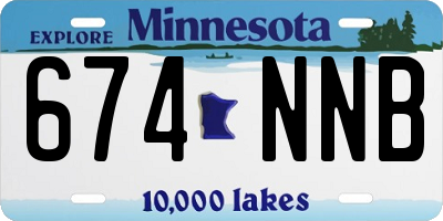 MN license plate 674NNB