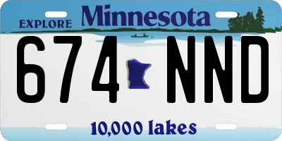 MN license plate 674NND